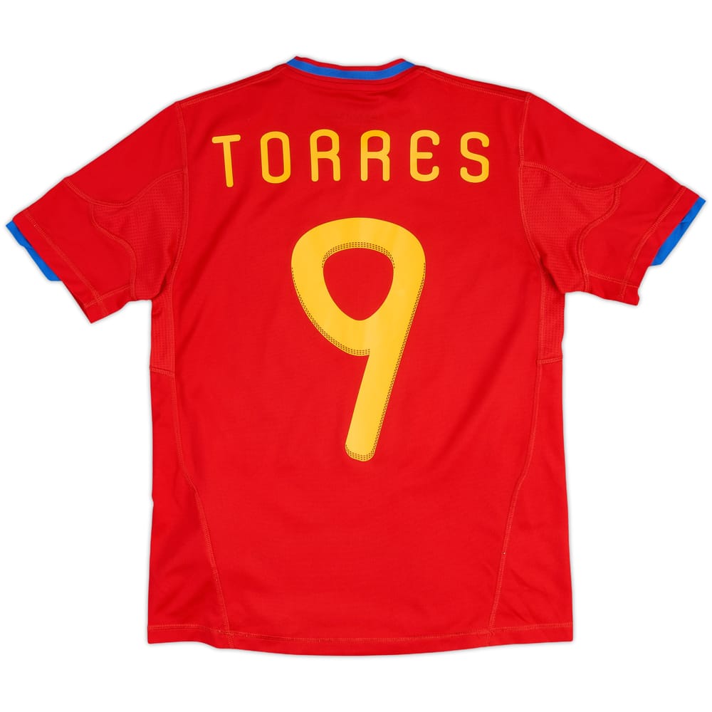 2009-10 Spain Home Shirt Torres #9 - 6/10 - (M.Boys)