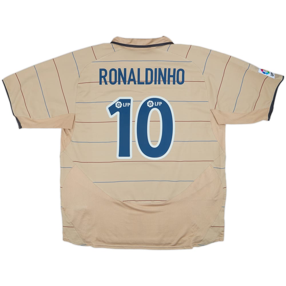 2003-05 Barcelona Away Shirt Ronaldinho #10 - 9/10 - (XXL)