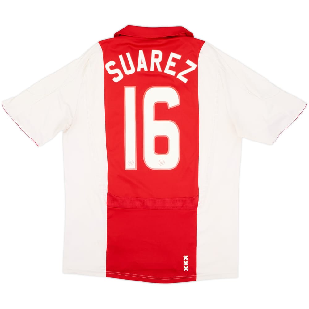 2007-08 Ajax Home Shirt Suarez #16 - 6/10 - (M)