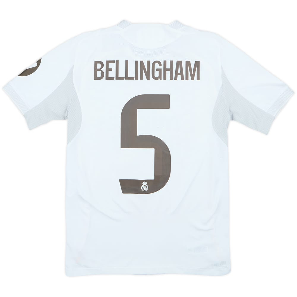2025-26 Real Madrid Authentic Home Shirt Bellingham #5 - 9/10 - (XS)