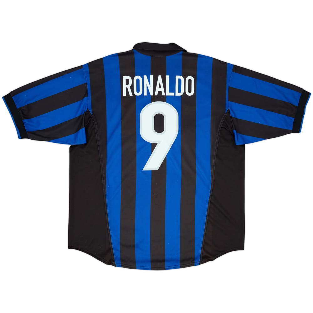 1998-99 Inter Milan Home Shirt Ronaldo #9 - 8/10 - (XL)