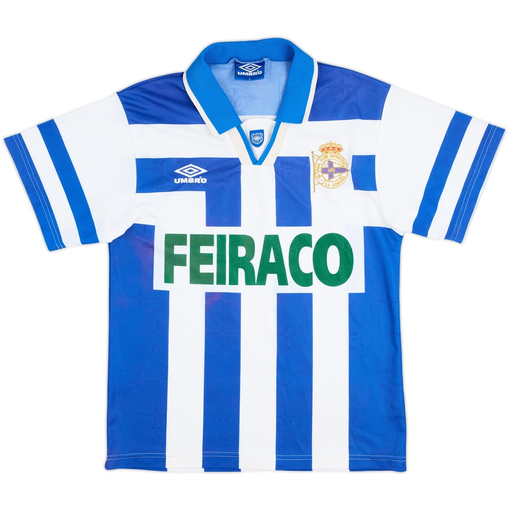 1994-97 Deportivo de La Coruna Home Shirt - 8/10 - (S)