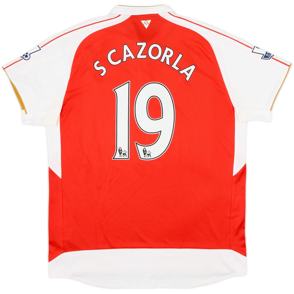 2015-16 Arsenal Home Shirt S Cazorla #19 - 6/10 - (M)