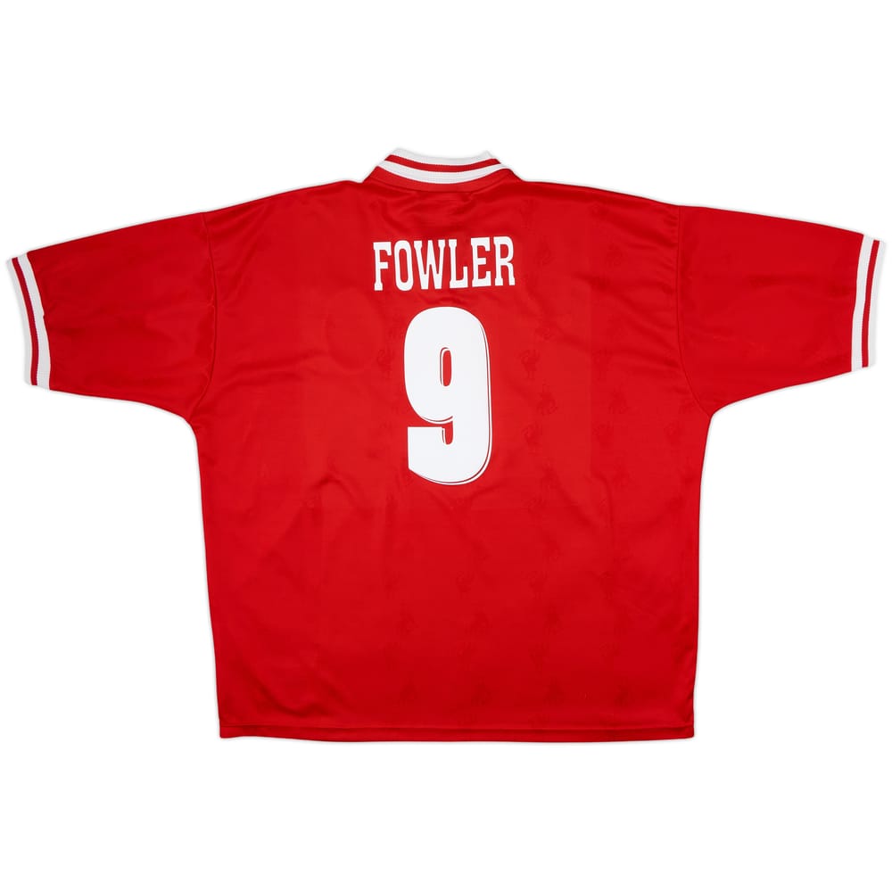 1996-98 Liverpool Home Shirt Fowler #9 - 8/10 - (XXL)