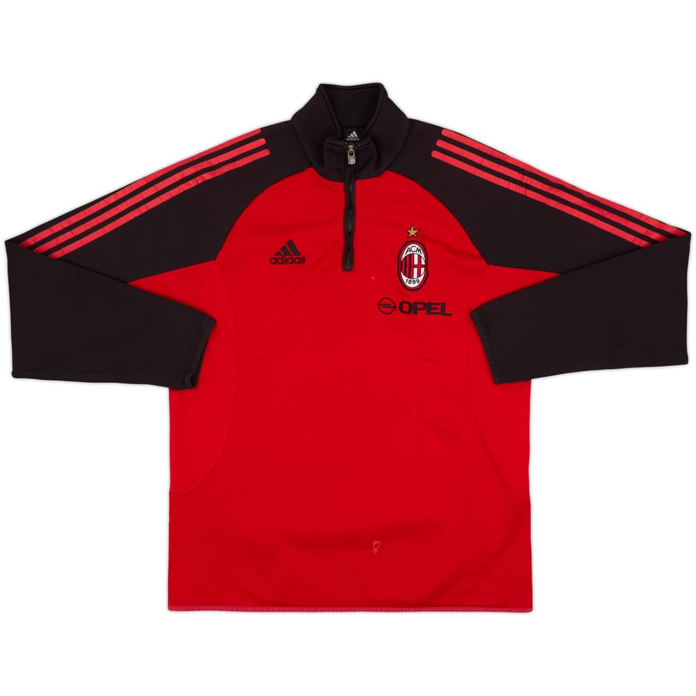 2002-03 AC Milan Player Issue adidas 1/4 Zip Drill Top - 5/10 - (M/L)