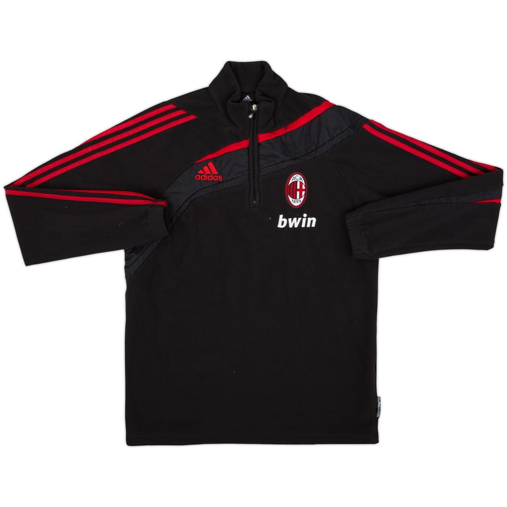 2009-10 AC Milan Player Issue adidas 1/4 Zip Drill Top - 10/10 - (L)