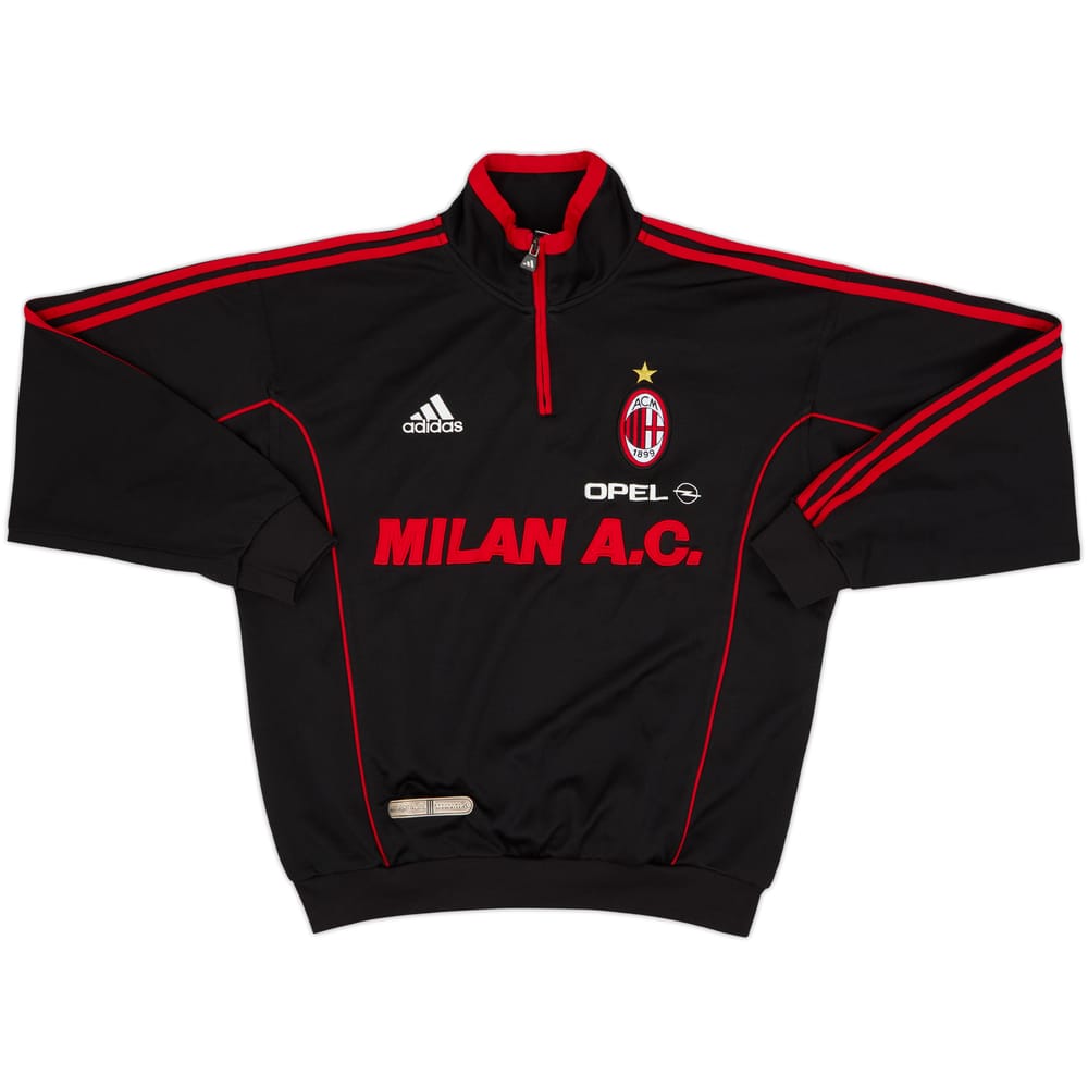 1998-00 AC Milan Player Issue adidas 1/4 Zip Drill Top - 6/10 - (M/L)