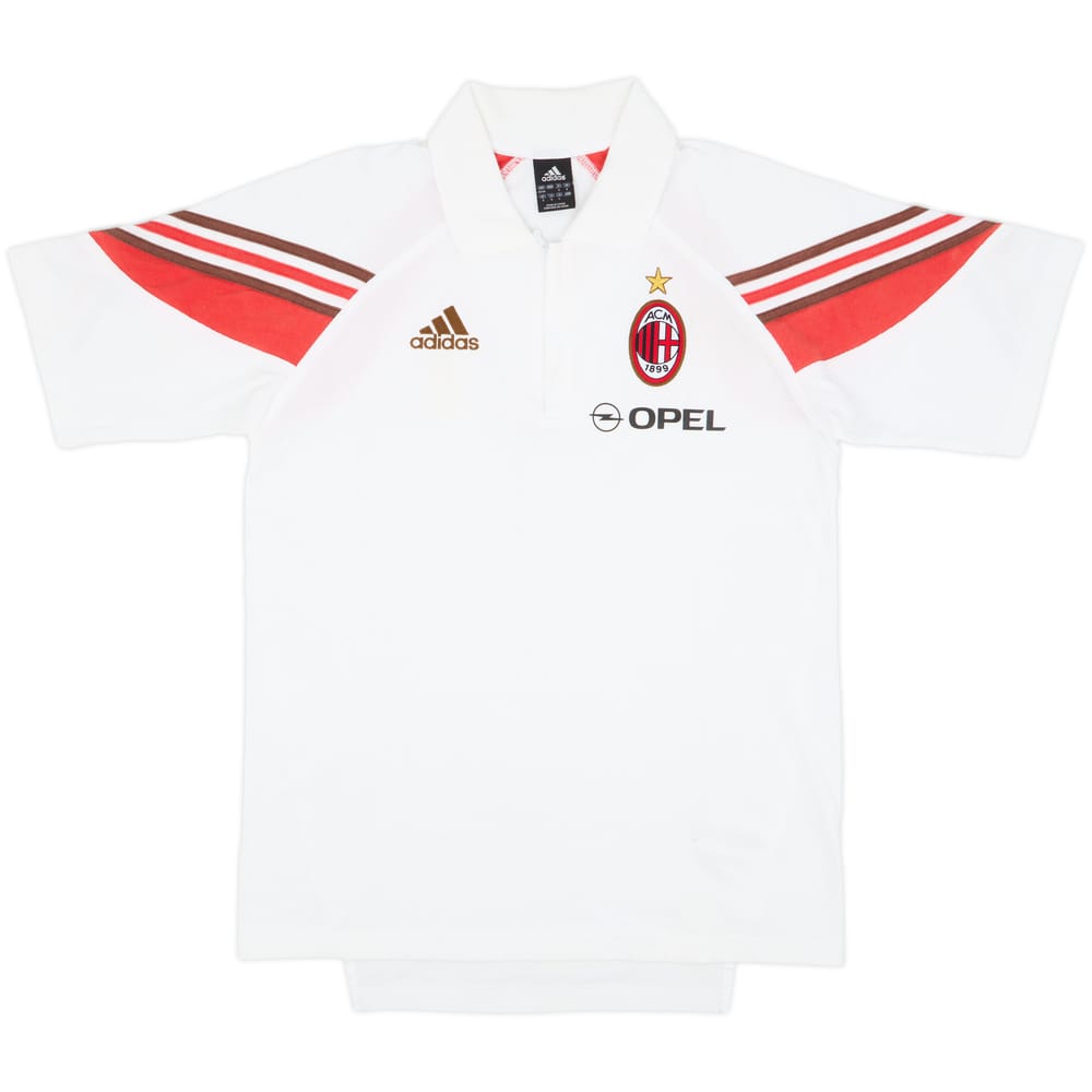 2003-04 AC Milan Player Issue adidas 1/4 Zip Polo Shirt - 8/10 - (M)