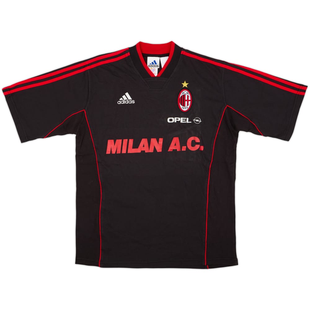 Camiseta de algodón adidas versión jugador del AC Milan 1999-00 - 8/10 - (M/L)