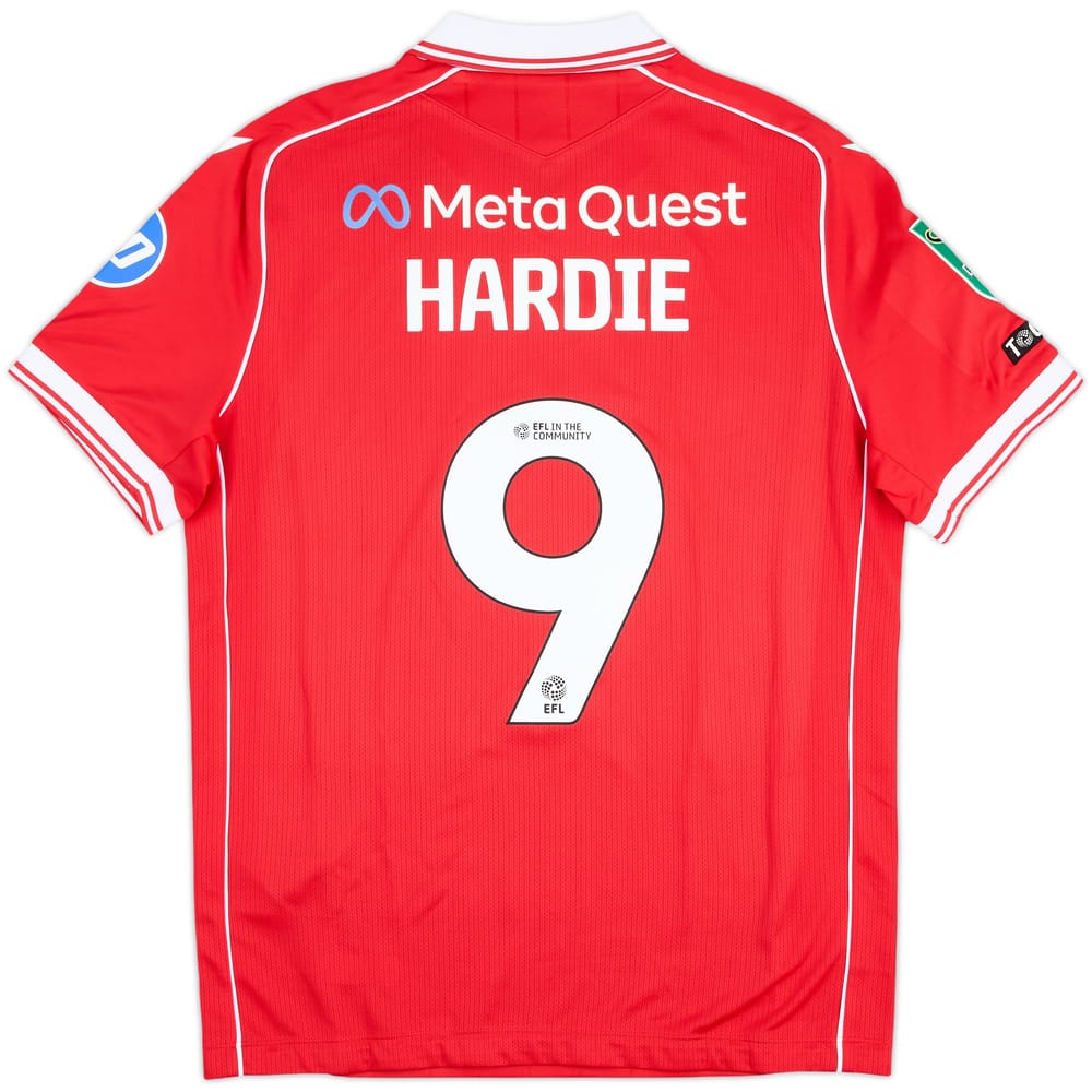 2025-26 Wrexham Match Issue Carabao Cup Home Shirt Hardie #9