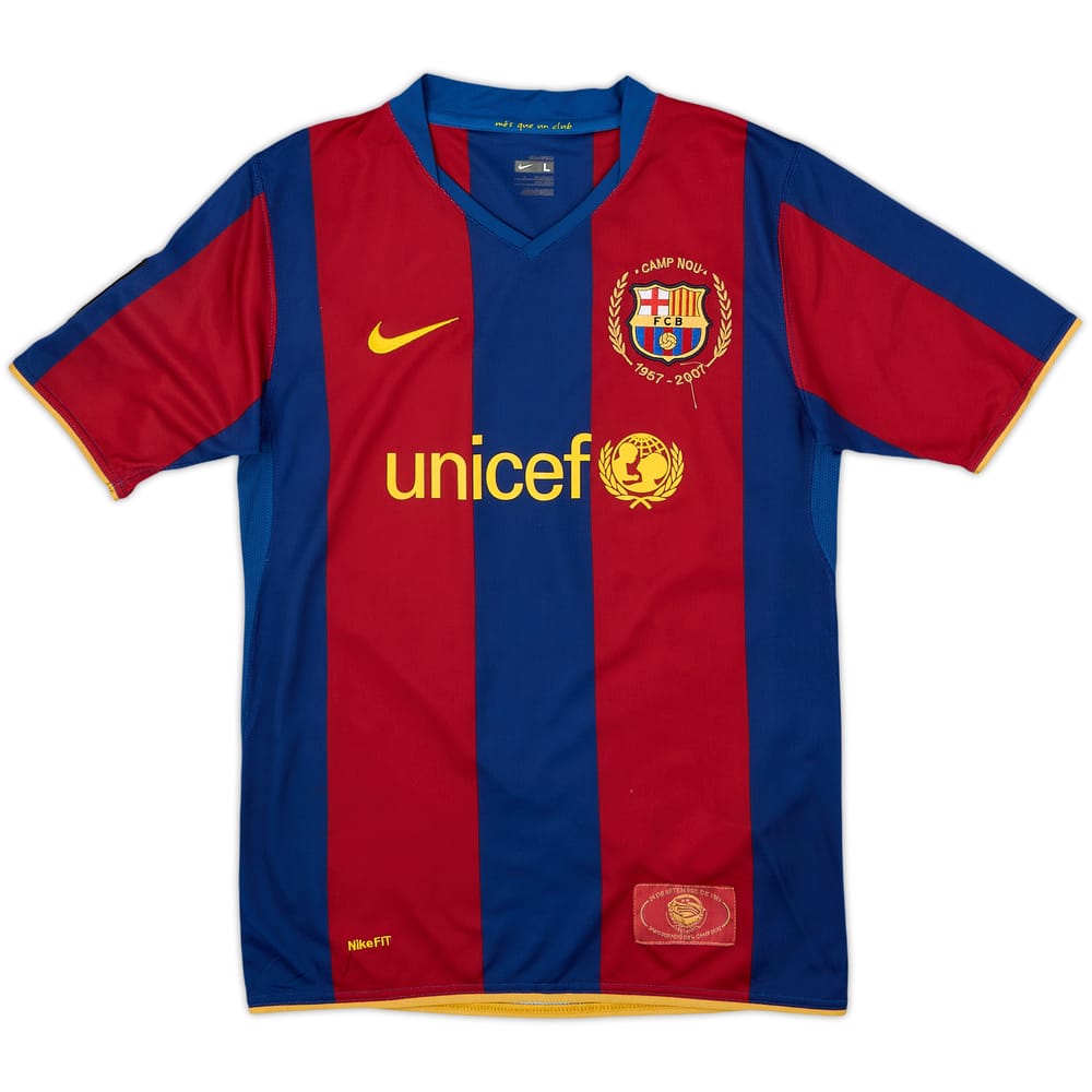 2007-08 Barcelona Camiseta de local - 8/10 - (L.Boys)
