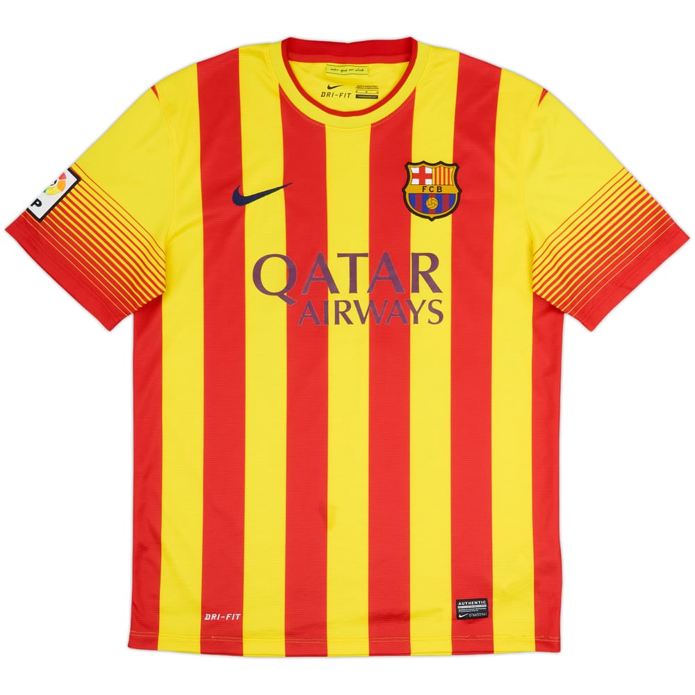 2013-15 Barcelona Away Shirt #14 - 8/10 - (M)