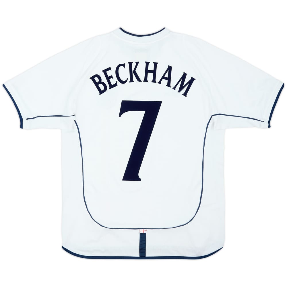 2001-03 England Home Shirt Beckham #7 - 5/10 - (M)