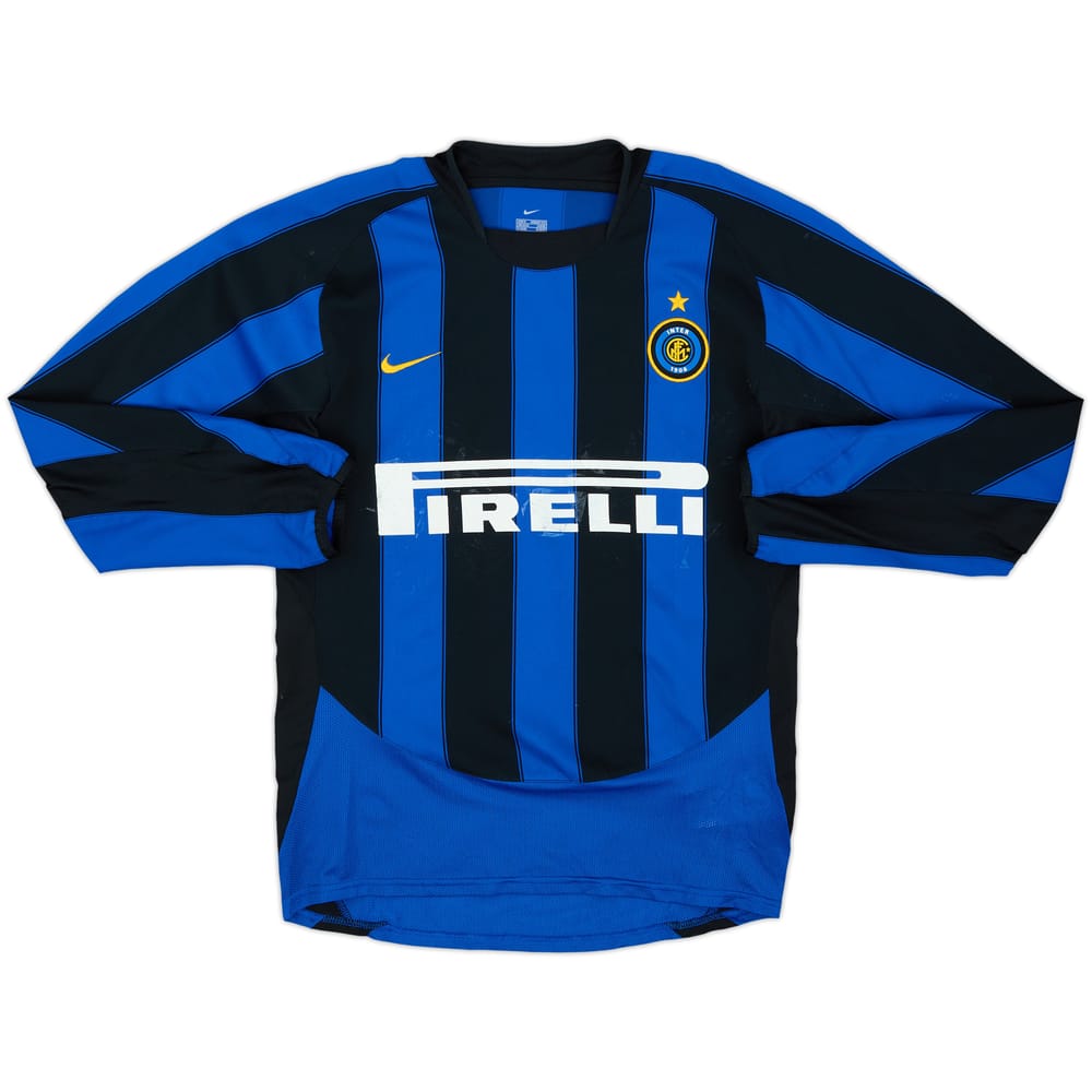 2003-04 Inter Milan Home L/S Shirt - 4/10 - (S)