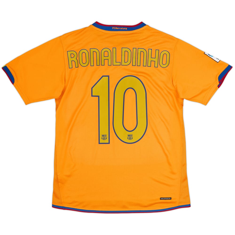 2006-08 Barcelona Away Shirt Ronaldinho #10 - 4/10 - (S)
