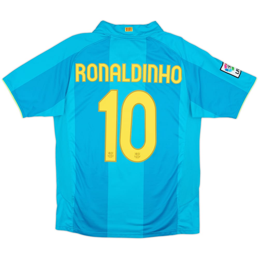 2007-09 Barcelona Away Shirt Ronaldinho #10 - 9/10 - (M)