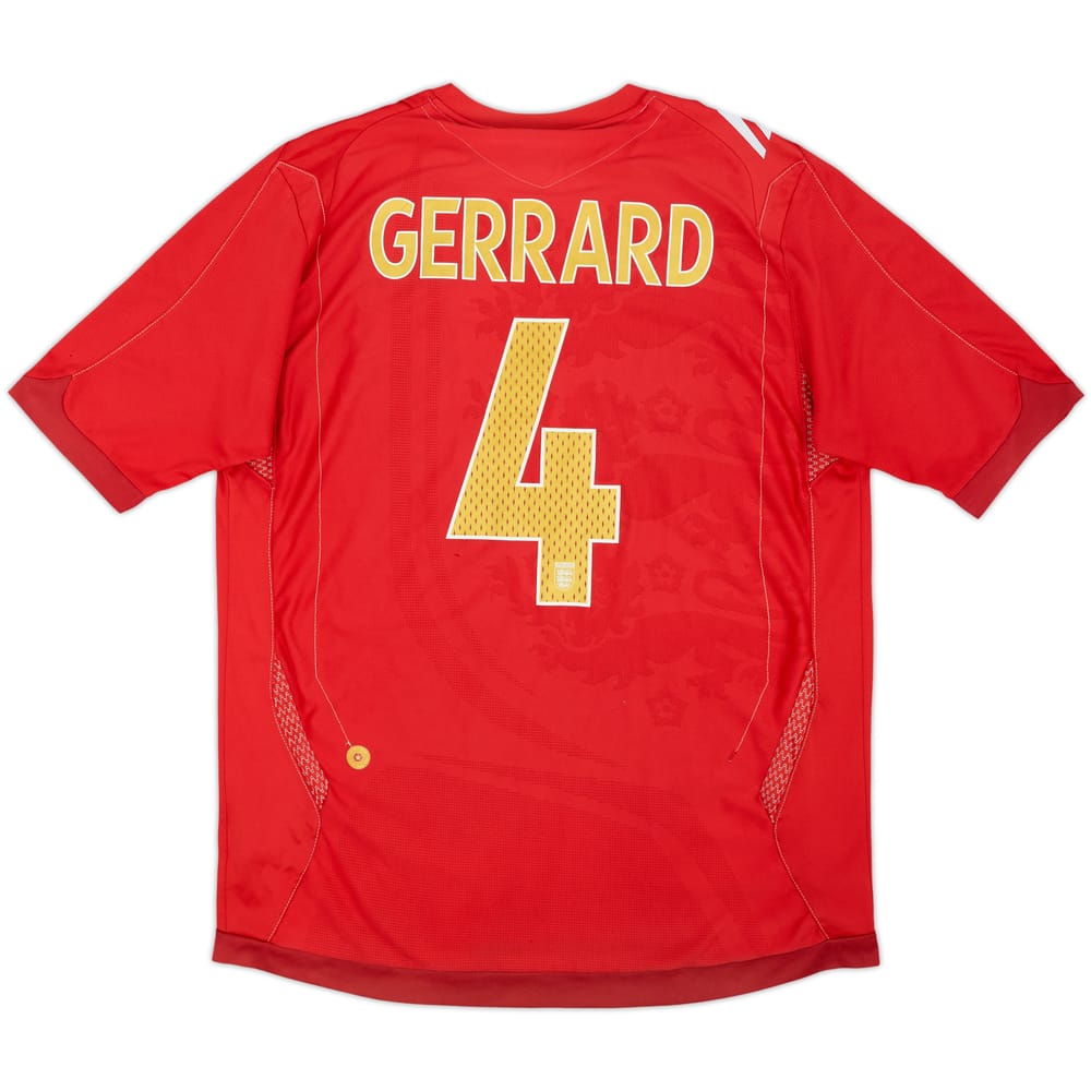 2006-08 England Away Shirt Gerrard #4 - 4/10 - (M)