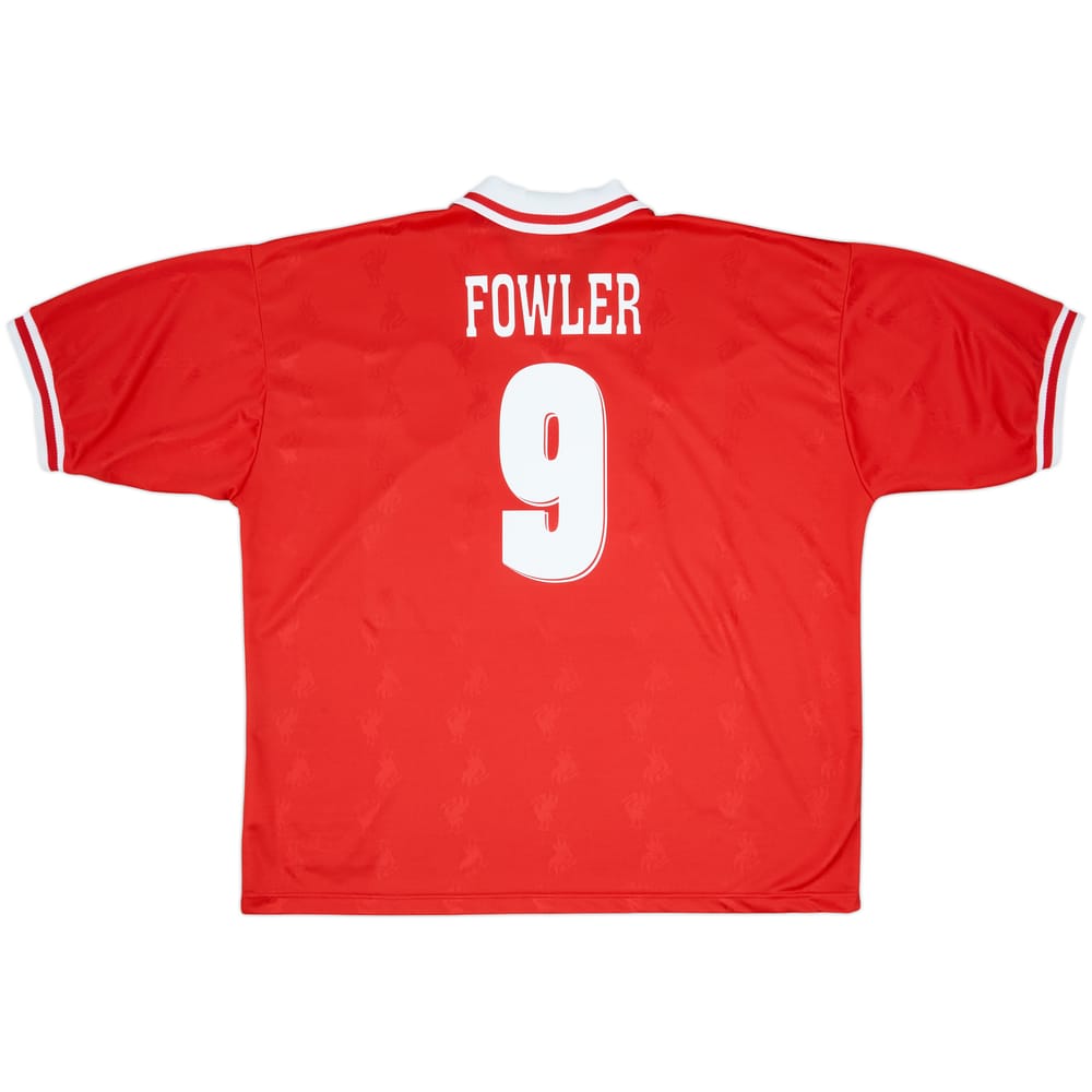 1996-98 Liverpool Home Shirt Fowler #9 - 8/10 - (XXL)