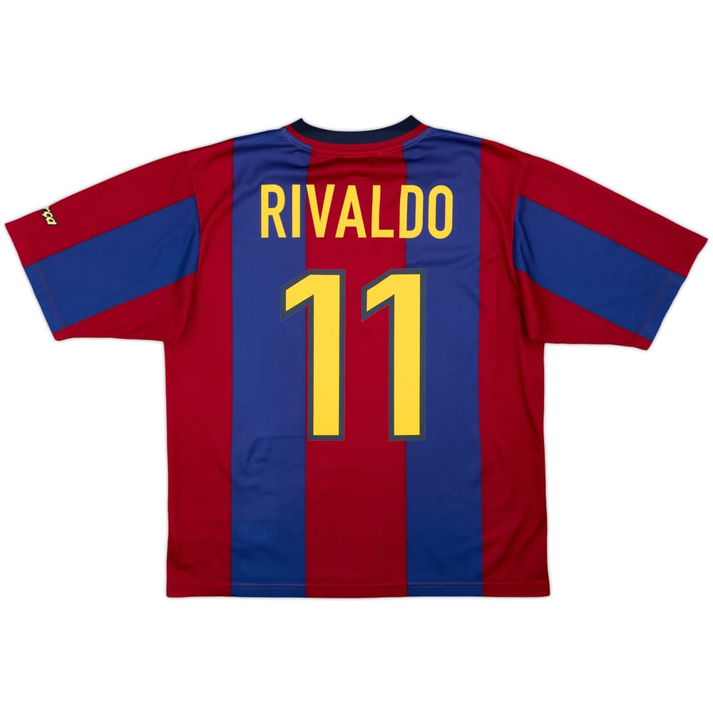 1998-00 Barcelona Basic Home Shirt Rivaldo #11 - 7/10 - (M)