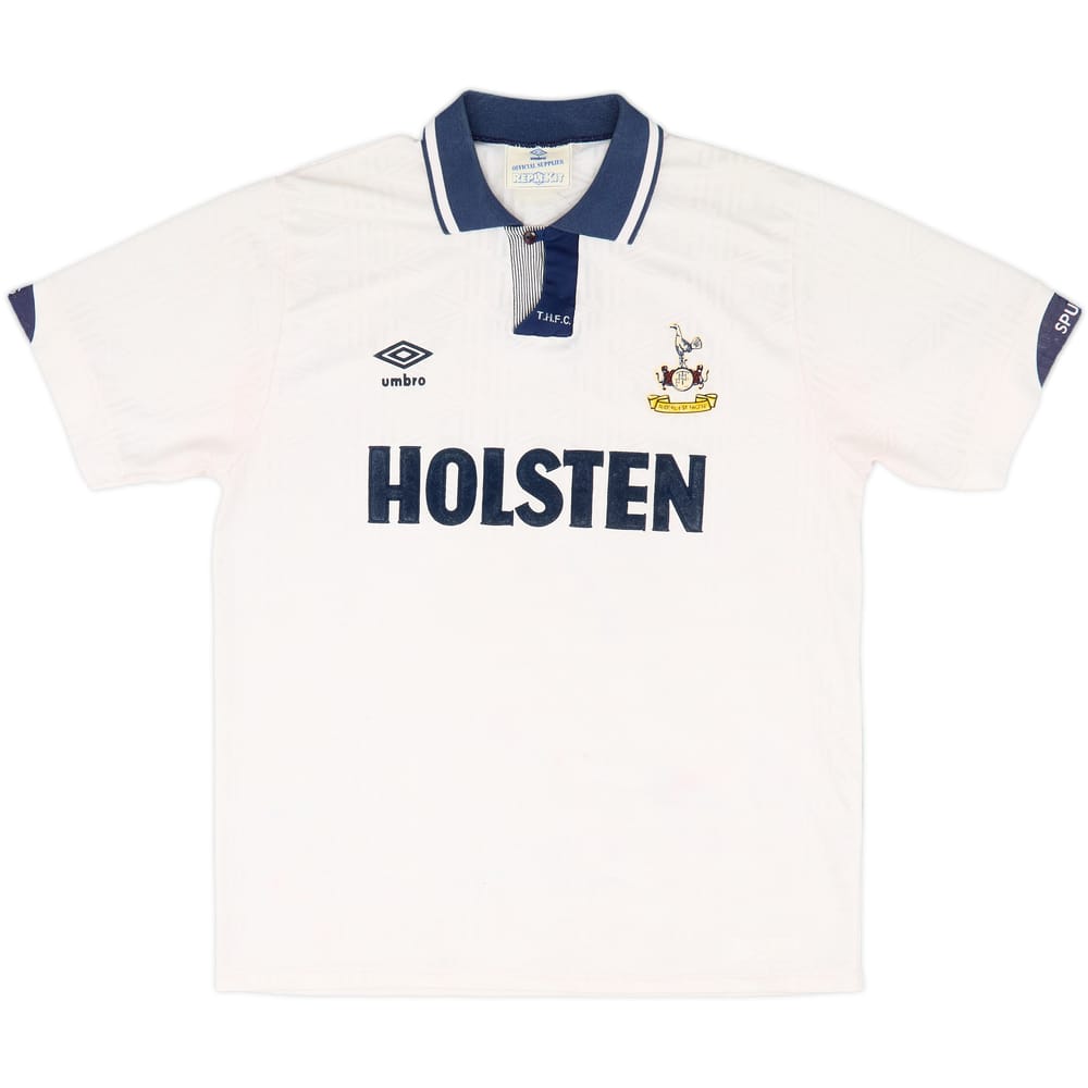 1991-93 Tottenham Home Shirt - 5/10 - (L)