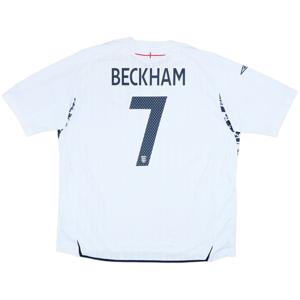 2007-09 England Home Shirt Beckham #7 - 6/10 - (3XL)