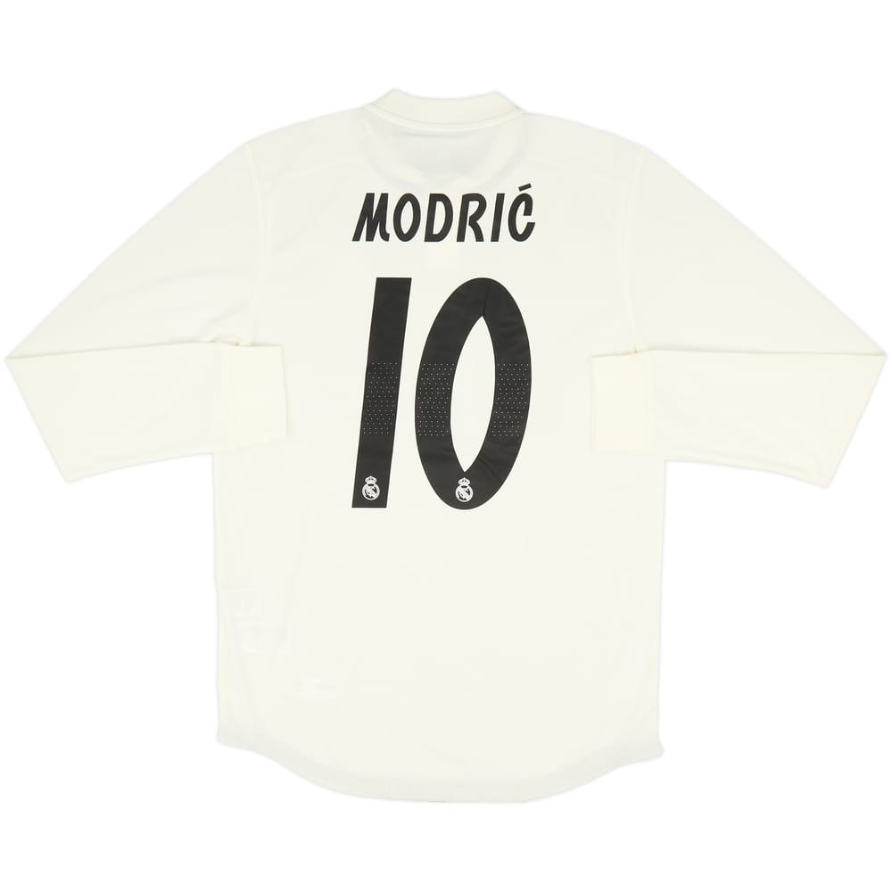 2018-19 Real Madrid Authentic Home L/S Shirt Modric #10 (M)