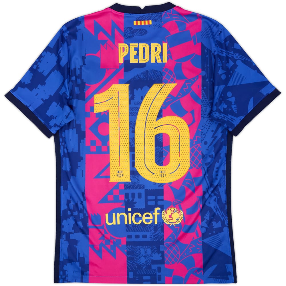2021-22 Barcelona Third Shirt Pedri #16 - 9/10 - (S)