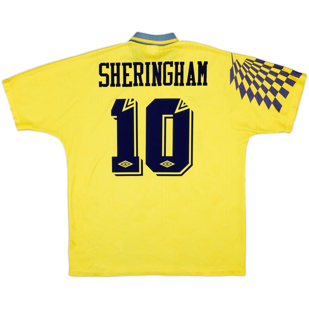 1991-95 Tottenham Away Shirt Sheringham #10 - 6/10 - (XXL)