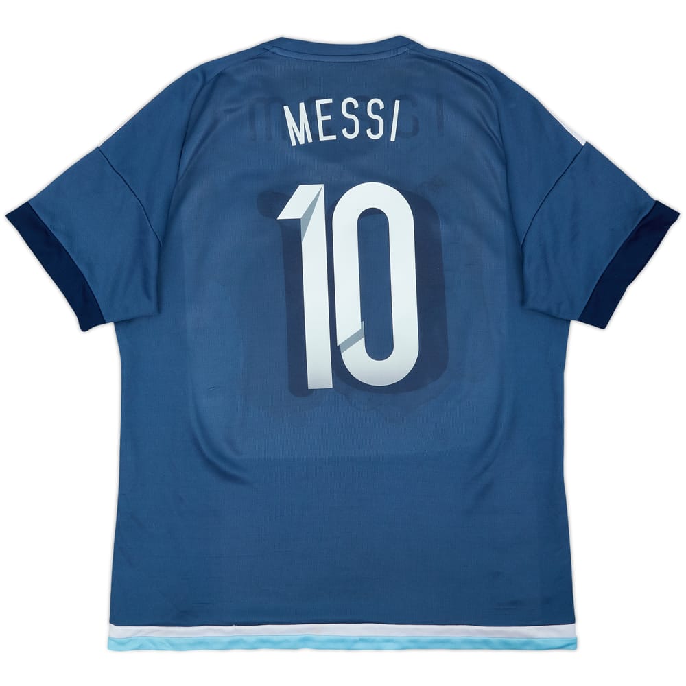 2015-16 Argentina Away Shirt Messi #10 - 3/10 - (XL)