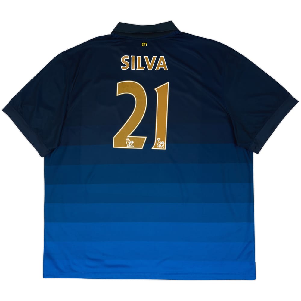 2014-15 Manchester City Maillot extérieur Silva #21 - 8/10 - (3XL)