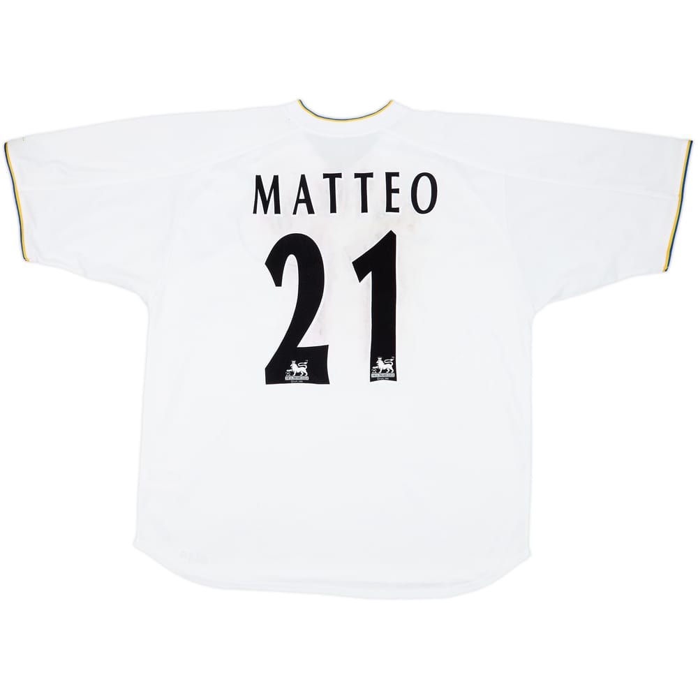 2000-02 Leeds United Home Shirt Matteo #21 - 5/10 - (XXL)