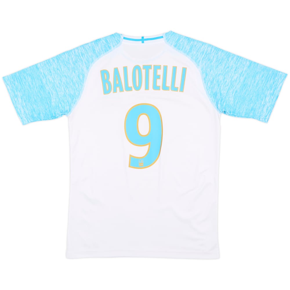 2018-19 Olympique Marseille Home Shirt Balotelli #9 - 8/10 - (S)