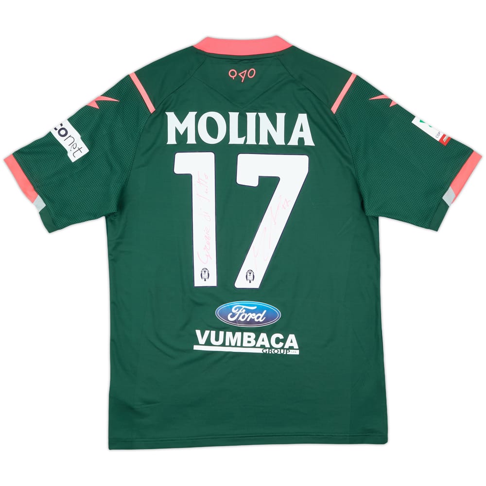 2021-22 Crotone Match Issue Coppa Italia Signed Fourth Shirt Molina #17