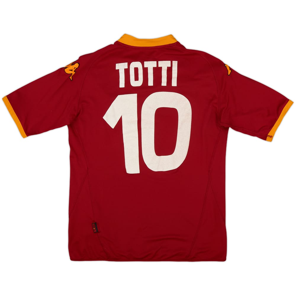 2007-08 Roma Home Shirt Totti #10 - 6/10 - (M)
