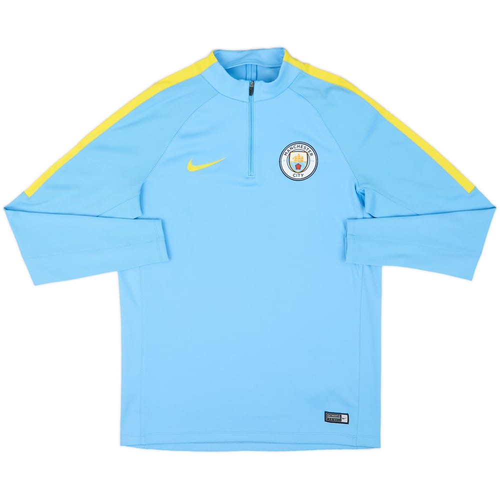 2016-17 Manchester City Nike 1/4 Zip Drill Top - 9/10 - (M)