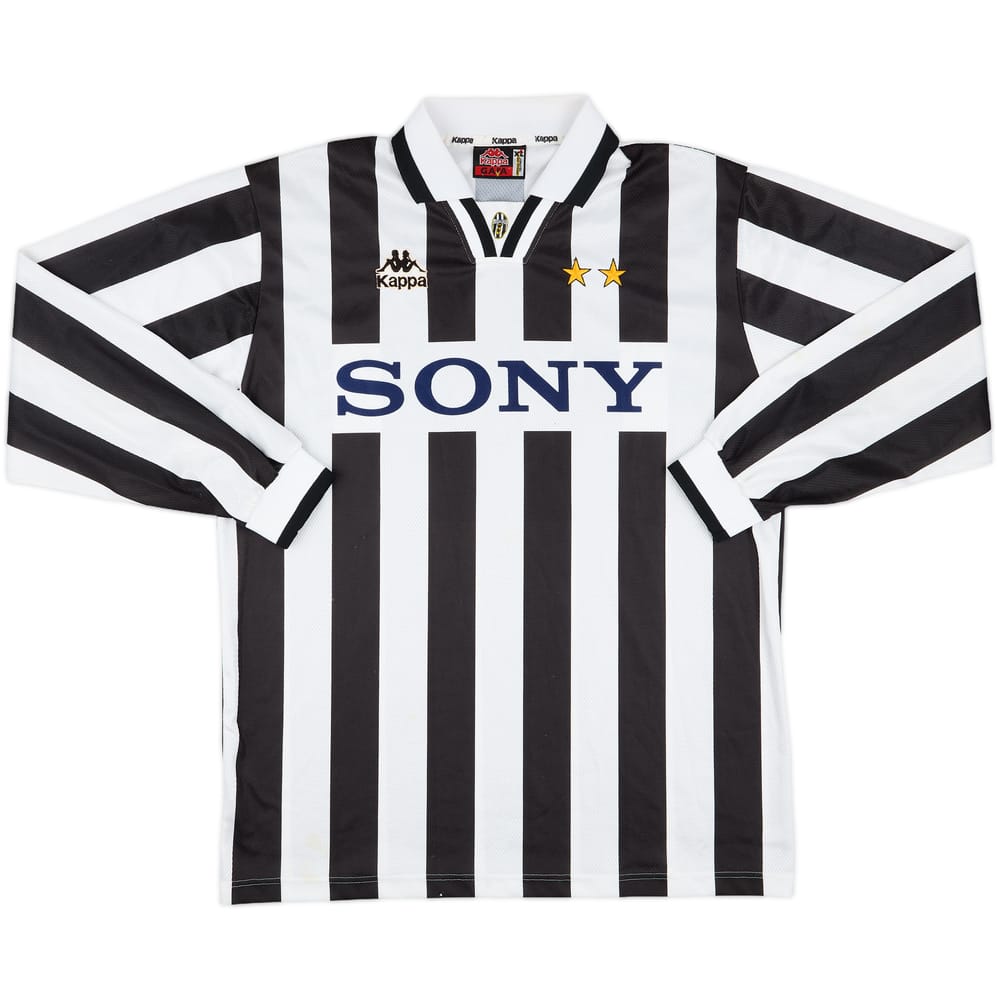 1995-97 Juventus Home L/S Shirt - 4/10 - (XL)