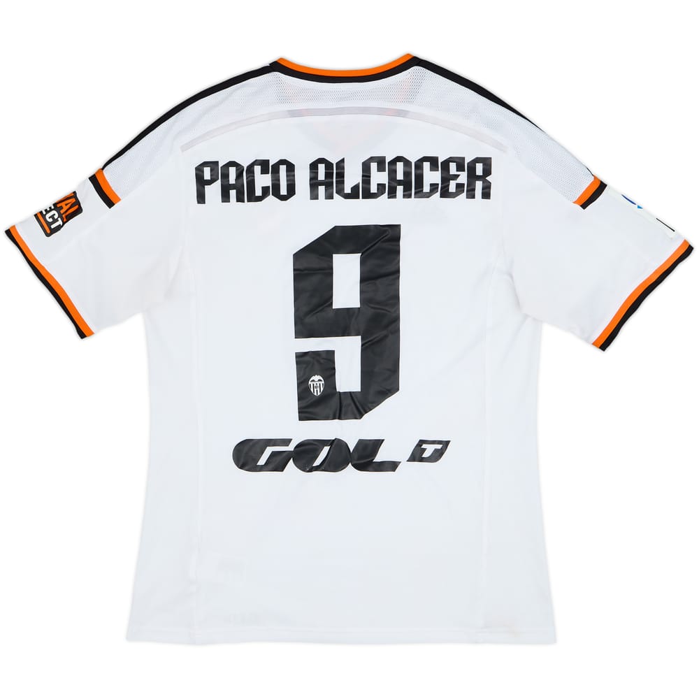 2014-15 Valencia Home Shirt Paco Alcacer #9 - 7/10 - (L)