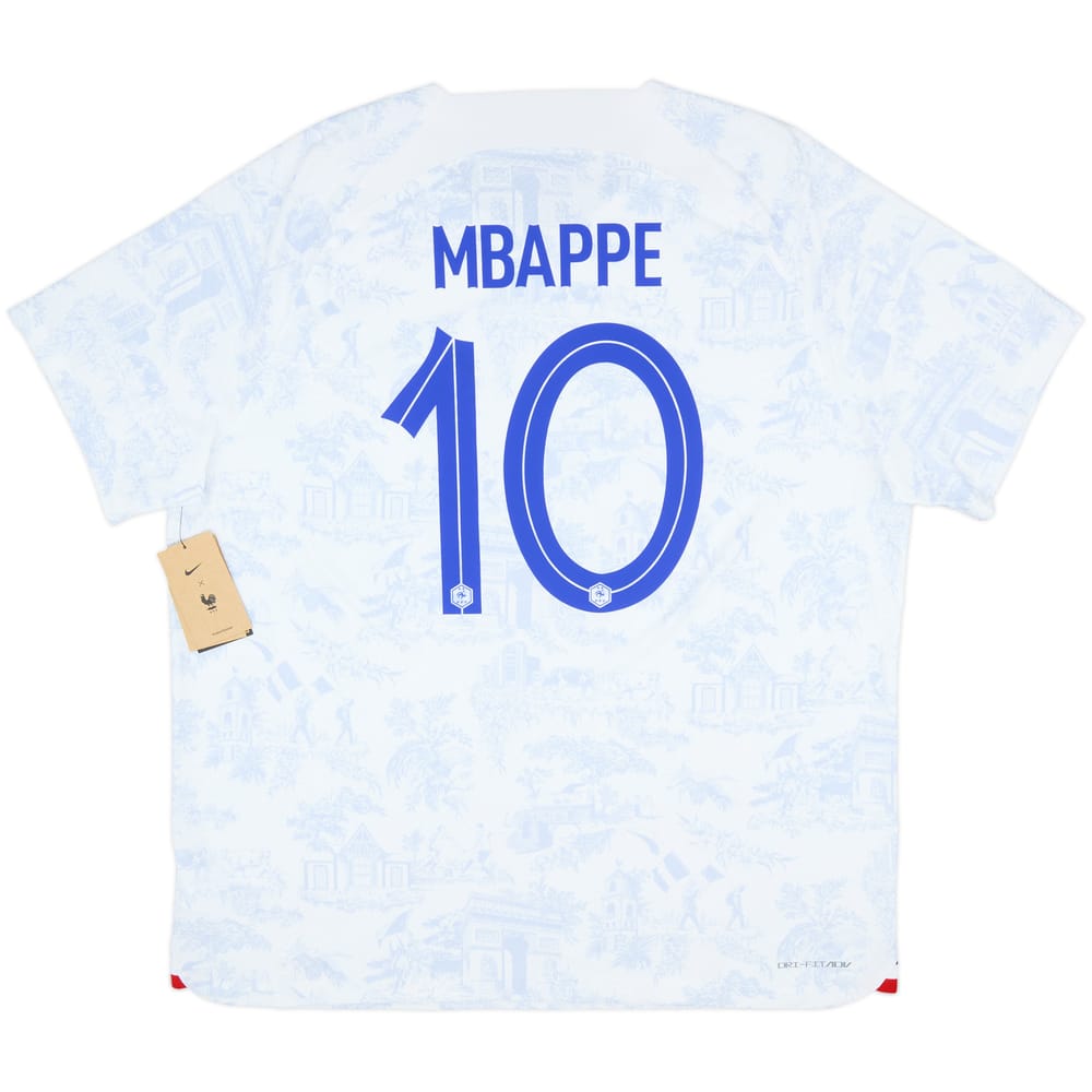 2022-23 France Authentic Away Shirt Mbappe #10 (XXL)