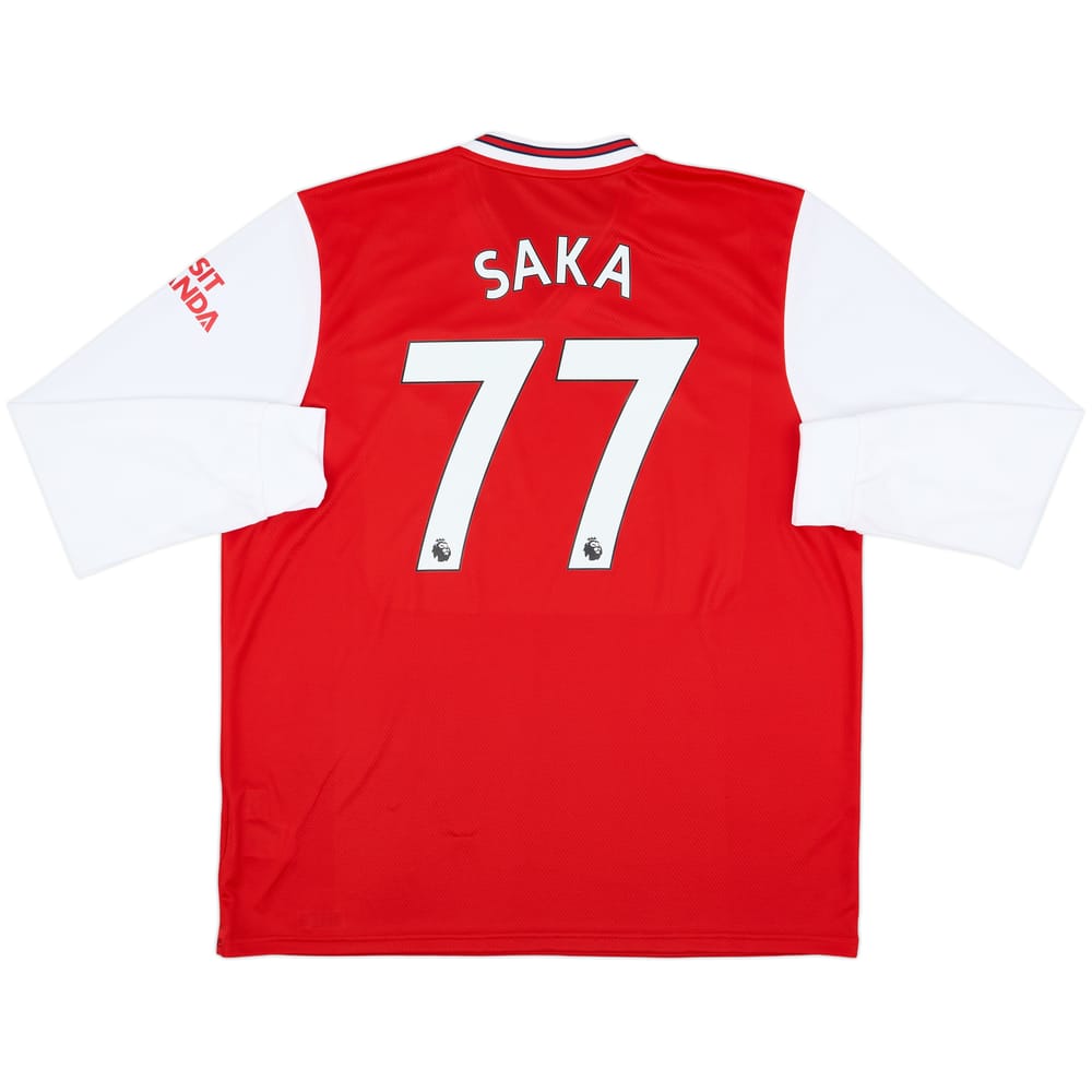 2019-20 Arsenal Home L/S Shirt Saka #77 - 8/10 - (XXL)