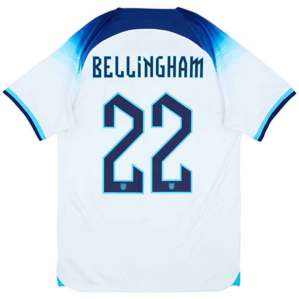 2022-23 England Home Shirt Bellingham #22 - 6/10 - (S)