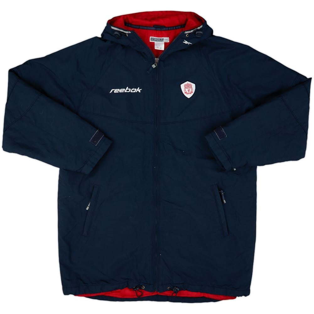 2001-02 Liverpool Reebok Padded Bench Coat - 8/10 - (L)