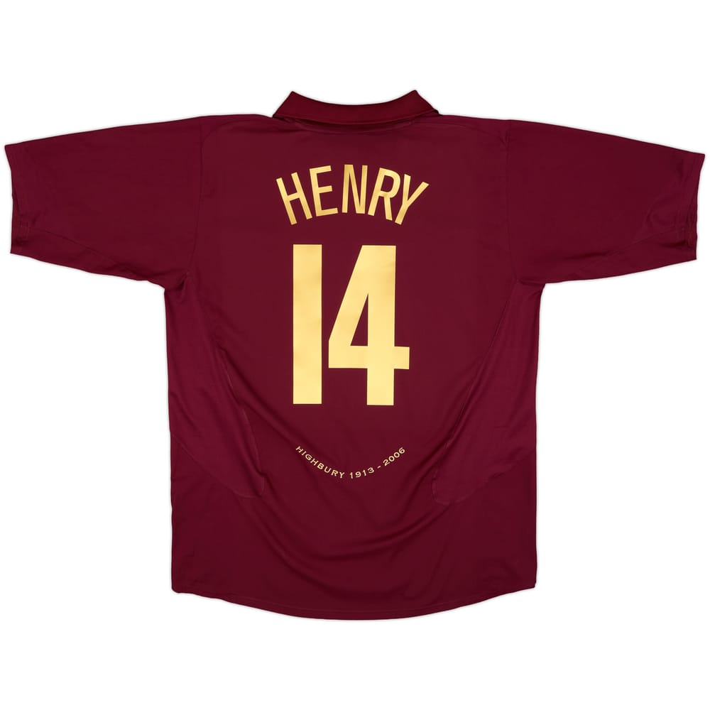 2005-06 Arsenal Home Shirt Henry #14 - 7/10 - (XL)