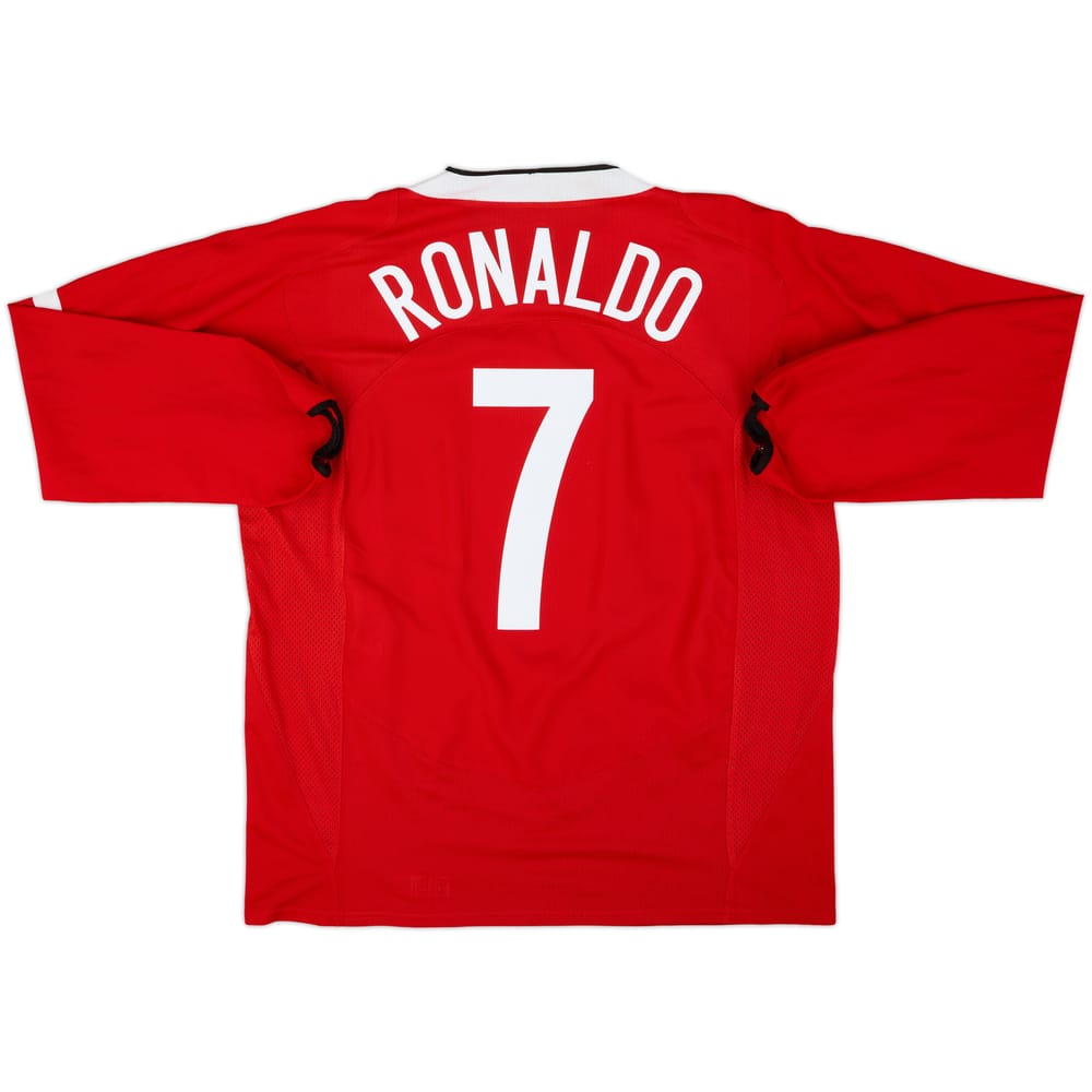 2004-06 Manchester United Home L/S Shirt Ronaldo #7 - 6/10 - (XL)