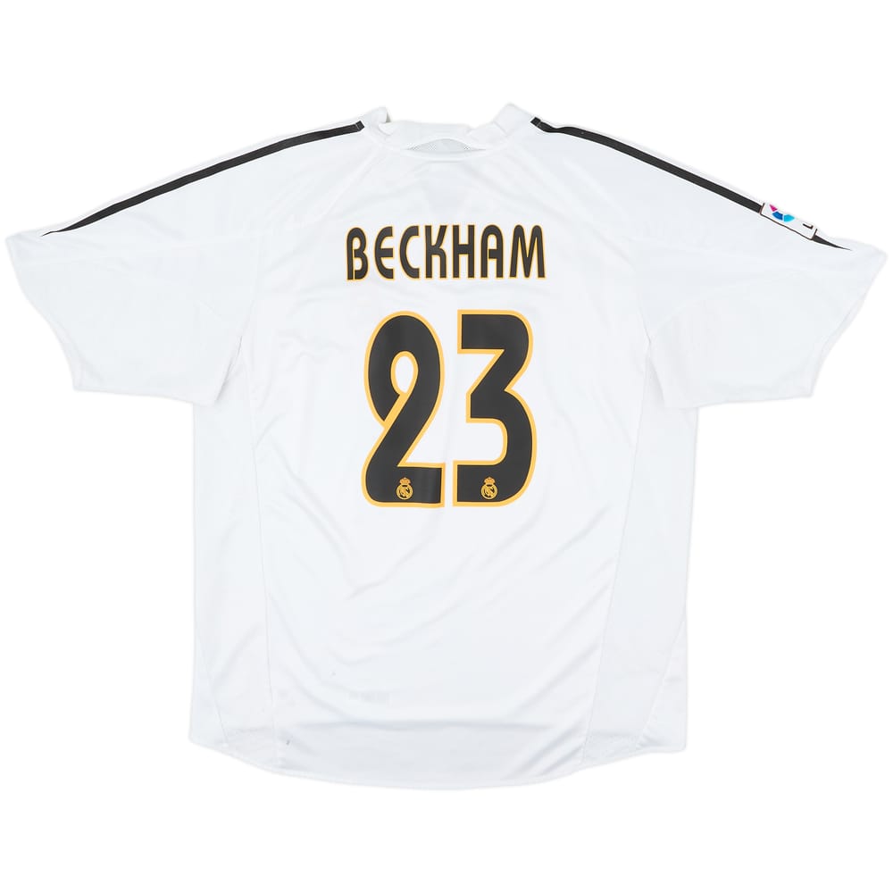 2004-05 Real Madrid Home Shirt Beckham #23 - 7/10 - (XL)