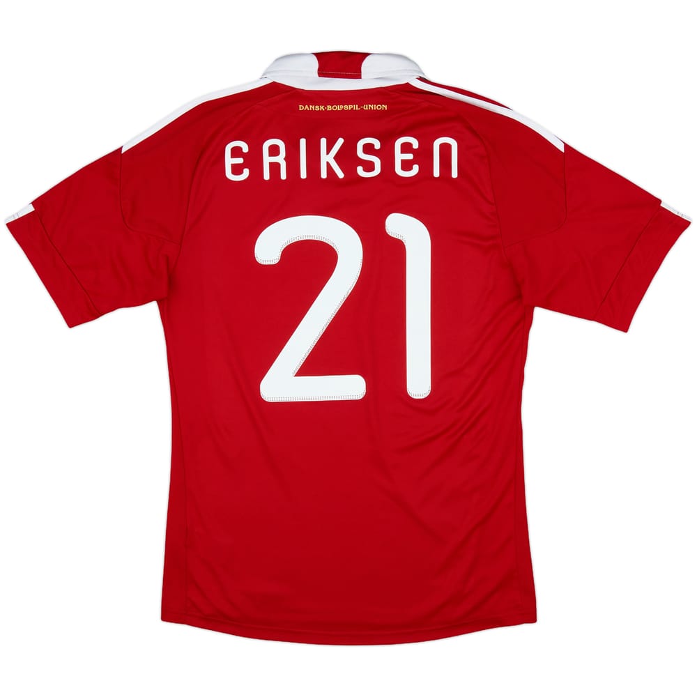 2010-11 Denmark Home Shirt Eriksen #21 - 8/10 - (M)