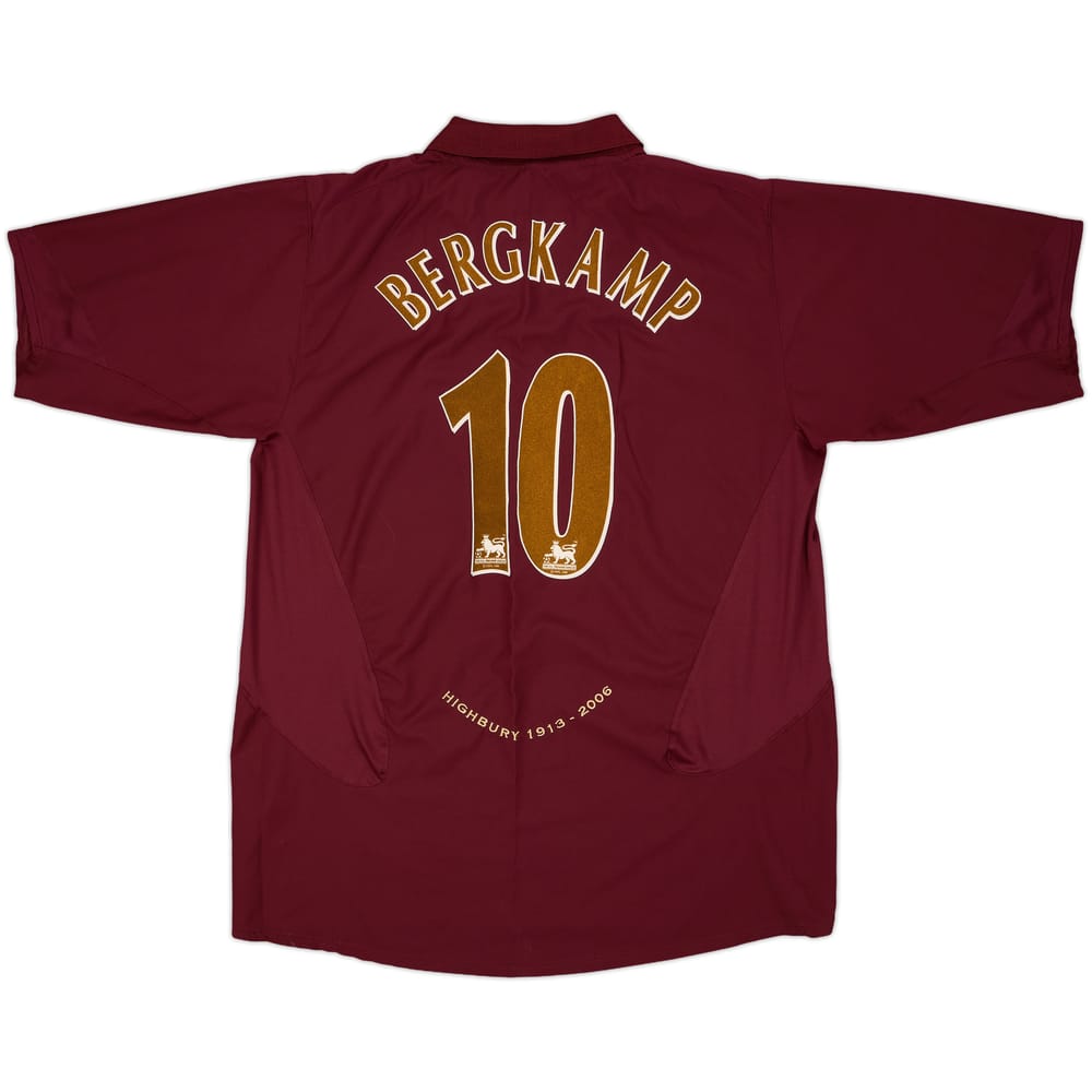 2005-06 Arsenal Home Shirt Bergkamp #10 - 9/10 - (XL)