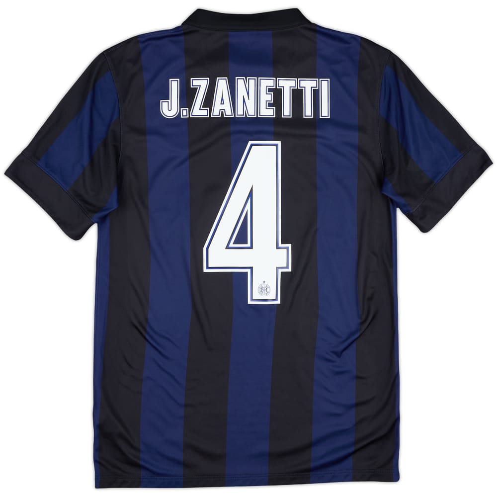 2013-14 Inter Milan Home Shirt J. Zanetti #4 - 8/10 - (S)