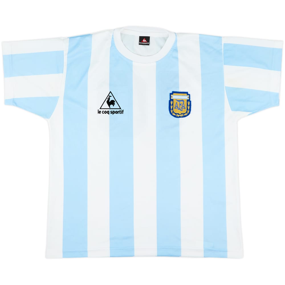2000s Argentina Le Coq Sportif 1986 Retro Home Shirt - 8/10 - (XL)