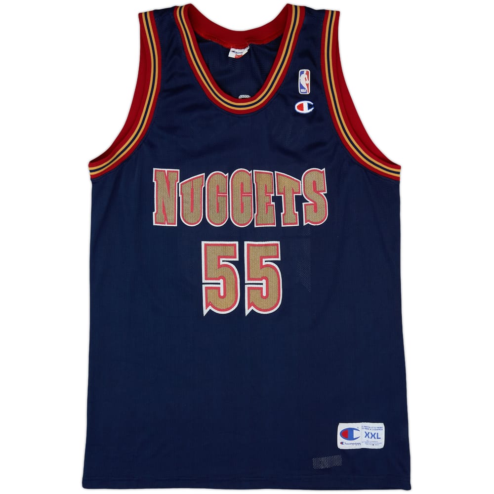 1993-95 Denver Nuggets Mutombo #55 Champion Away Jersey - 6/10 - (XXL)