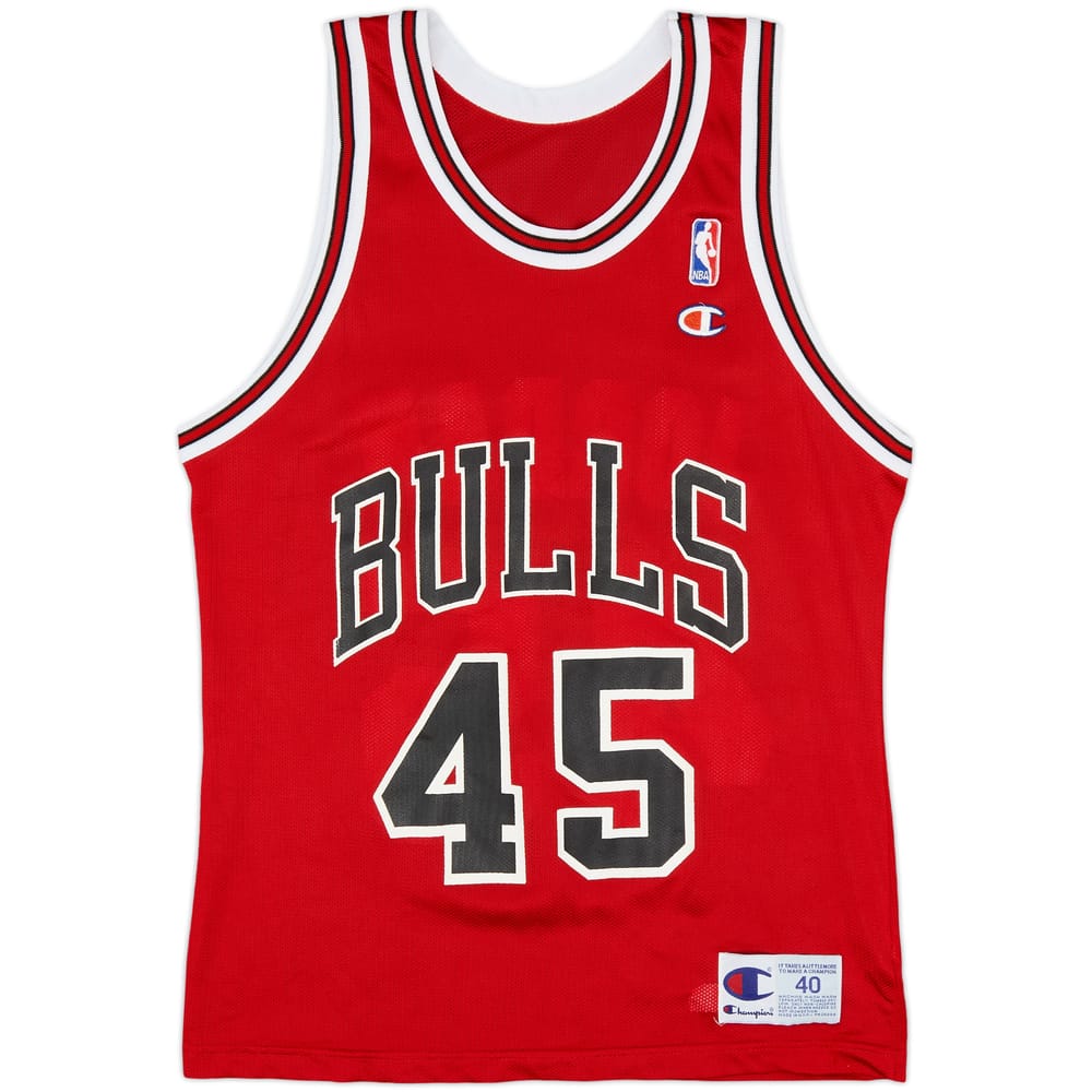 1995 Chicago Bulls Jordan #45 Champion Away Jersey - 6/10 - (M)